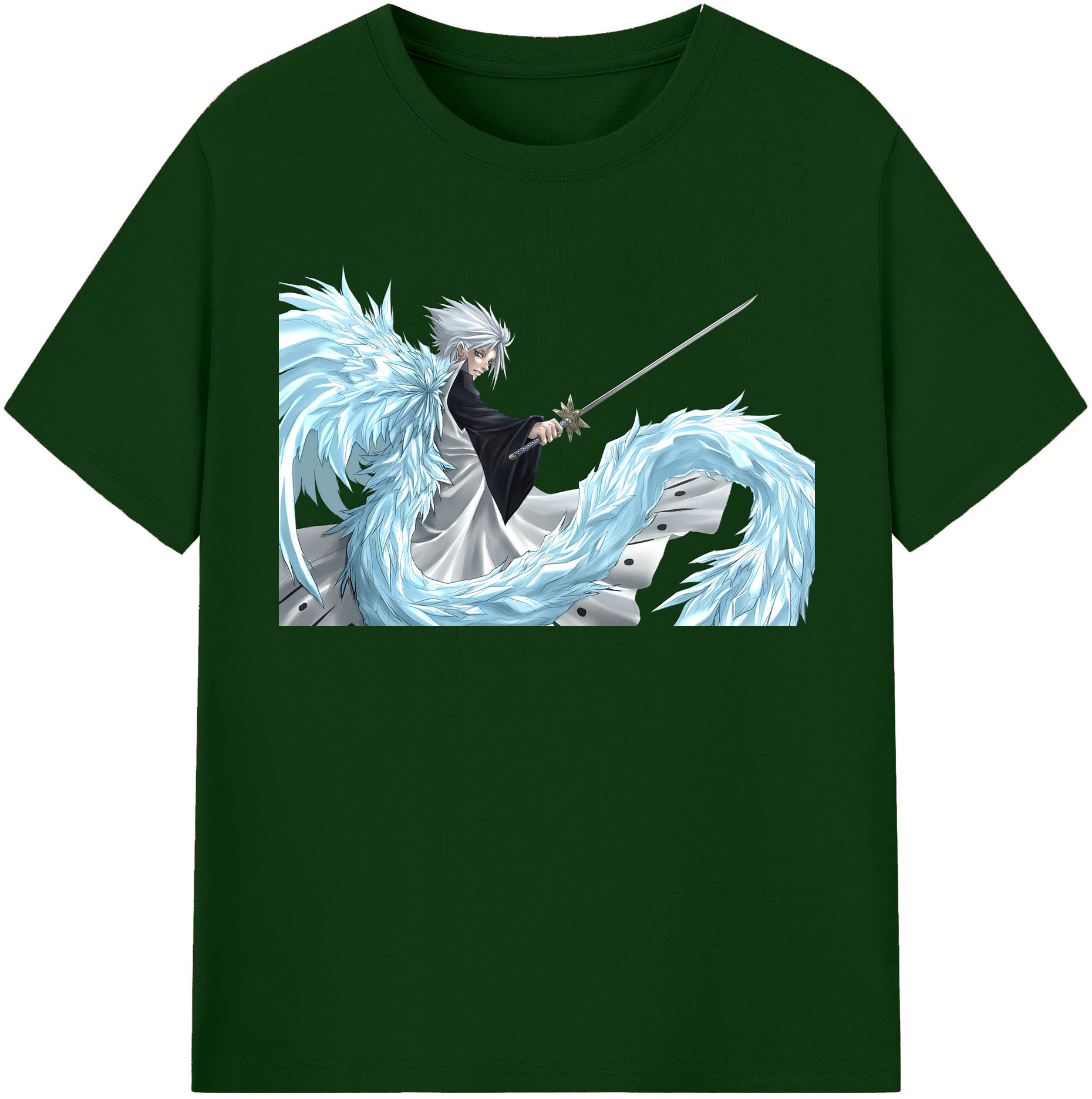 （画像用） ブリーチ 日番谷冬獅郎（ひつがや とうしろう） BLEACH Hitsugaya Toushirou 綿100％半袖Tシャツ（フロントプリント）